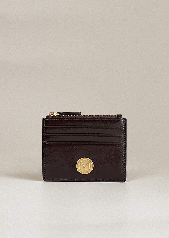 Seine slim card wallet -  Chocolate brown